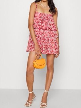 🌺 Free People Talia Tiered Pink Tunic Top